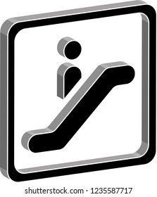 2D Vector entrance / 
escalator Icon For Any Kind of Digital and Printing Work