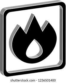 2D Vector Fire Station, map icon / pictogram for any kind of digital and printing work.