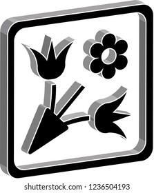 2D Vector Florist,  map icon / pictogram for any kind of digital and printing work.