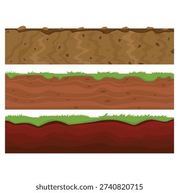 2d vector game assets for land, island,