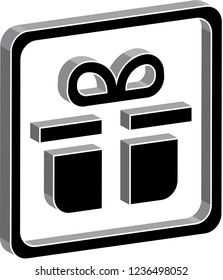 2D Vector Gift / Gift shop ,  map icon / pictogram for any kind of digital and printing work.