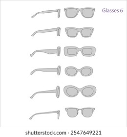 2D vector glasses are digital illustrations of eyewear created using vector graphics, offering scalable and customizable designs.