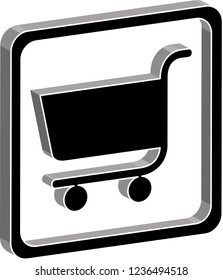2D Vector Grocery ,  map icon / pictogram for any kind of digital and printing work.