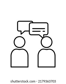 2D vector illustration showing 2 characters of people talking to each other and keeping their distance during the covid pandemic