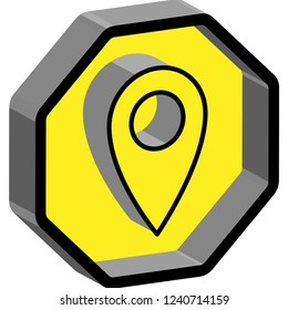 2D Vector map icon / pictogram for any kind of digital and printing work. You can use in your online map also printing map and if you like you can make your sign logo.