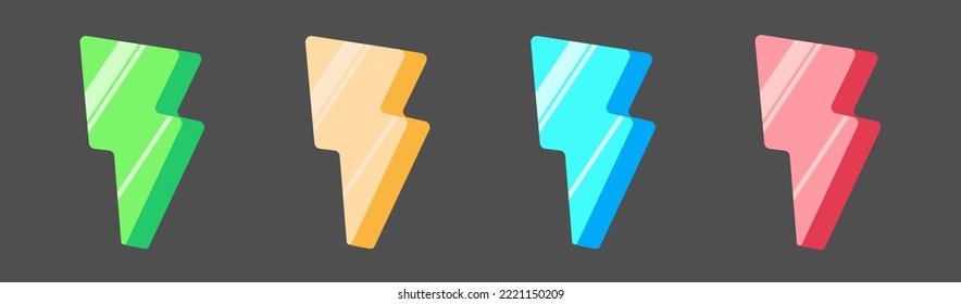 2d vector set mobile game elements