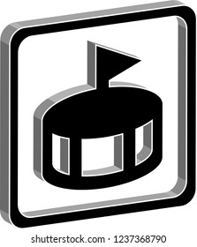 2D Vector Stadium,  map icon / pictogram for any kind of digital and printing work.
