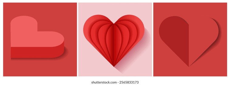 2d vector valentine's day concept, greeting valentine's day card, heart shape design, minimal and modern heart, template and mockup design, abstracts and background design