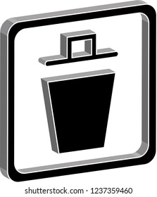 2D Vector Waste / Trash can ,  map icon / pictogram for any kind of digital and printing work.