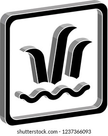 2D Vector Wetland,  map icon / pictogram for any kind of digital and printing work.