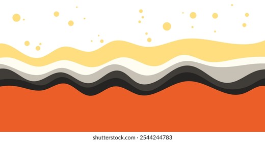 2D waved of colorful curved vector format abstract design with waterdrop effects background wallpaper for desktop