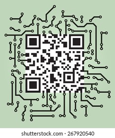 2D-barcobe, Qr-code with PCB-board design