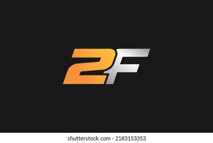 2F number and letter for identity. typography template vector illustration for your brand.