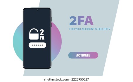 2FA authentication. Sending a secret code to a smartphone. One-time password to log in