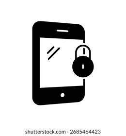 2FA Black Glyph Vector Icon