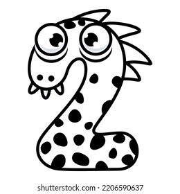 2.Funny Monsters Colorful Numbers, Cute Fantasy Aliens in the Shape of Numerals. Cartoon numbers from 0 to 9 icons are made in the form of human figures with big eyes and face. Arabic numerals. Vector