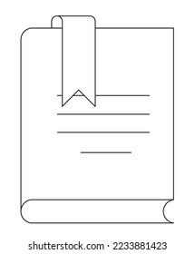 2G graphic book image and bookmark. Image in black and white. Drawn with CAD.
