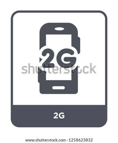 2g icon vector on white background, 2g trendy filled icons from Mobile app collection, 2g simple element illustration