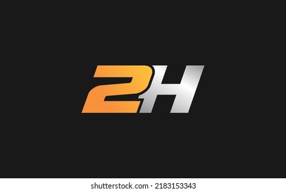 Nummer 2H und Buchstabe für die Identität. typografische Vorlage Vektorgrafik für Ihre Marke.