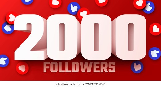 2 mil o 2000 seguidores gracias. Amigos de redes sociales, seguidores, usuarios de la web Gracias a los suscriptores o seguidores y a los que les gusta. Ilustración del vector