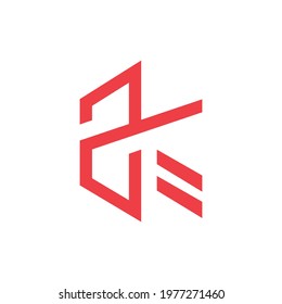 2k letter icon logo vector template