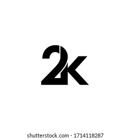 2k letter original monogram logo design