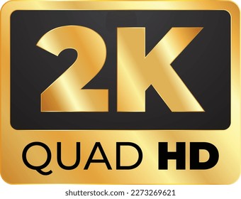 2k resolution logo. Video size resolution icon label sd, hd, Ultra Hd, 4k, 8k vector sign