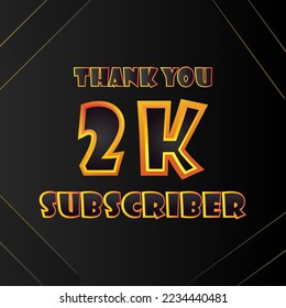 2.000 suscriptores gracias por publicar con voz concepto creativo y decoración. Gracias festivos brillantes por los 2000 me gusta en las redes. Banner de 200.000 suscriptores. Ilustración vectorial.