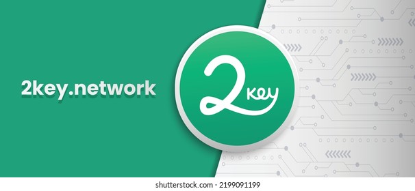 2key network (2KEY) crypto currency coin logo and symbol vector illustration on technology background