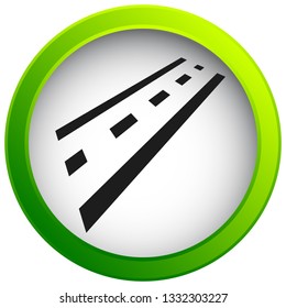 2-lane road icon for driving, traffic, transport or such themes