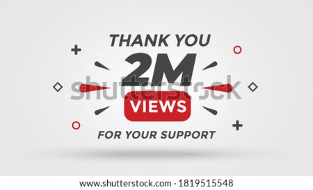 2M views celebration background design. 2 Million views