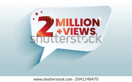 2M views celebration background design. 2 Million views