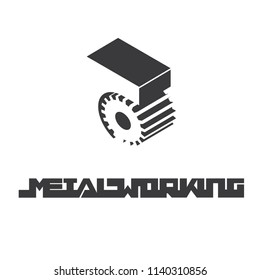 2nan illustration consisting of an image of the face mill and the inscription "metalworking"