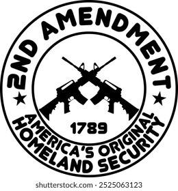 2ª Emenda 1789 América 's Original Homeland Security Digital EPs Vetor graphics File