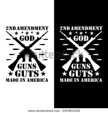 2nd Amendment Made in America - Veteran T-shirt vector Design.