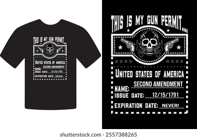 2nd amendment t-shirt design for USA peoples.