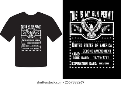 2nd amendment t-shirt design for USA peoples.
