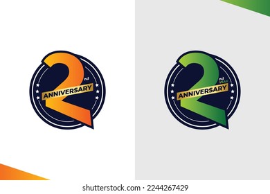 2nd Anniversary Badge. It's a perfect logo for anniversary.