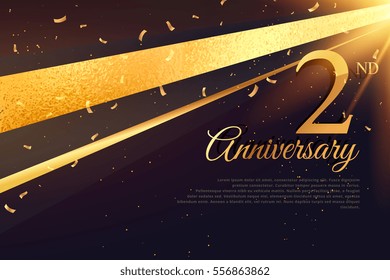 2nd Anniversary Celebration Card Template