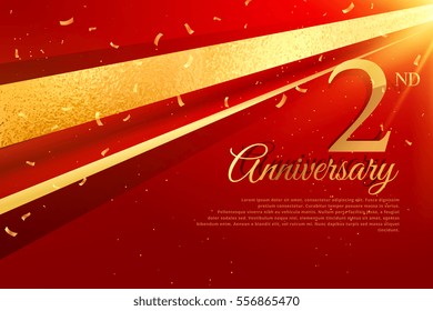 2nd anniversary celebration card template