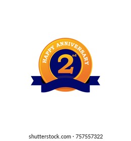 2nd Anniversary emblematic logo design