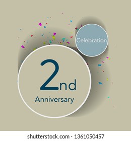 2nd anniversary logo with the classic stage, gives a simple feel but looks elegant, this design is suitable for greeting cards or invitation cards
