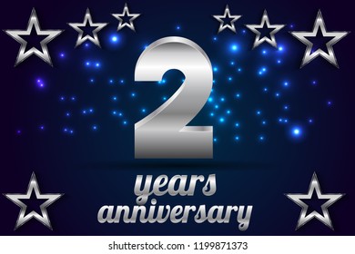 2nd Anniversary numbers. background for anniversary