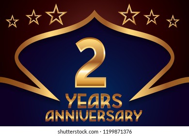 2nd Anniversary numbers. background for anniversary