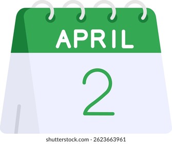 2nd of April Line vector Icon Design