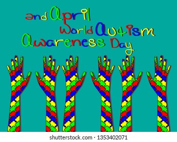 2nd April World Autism Awareness Day illustration vector image