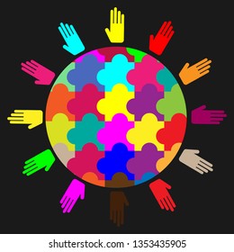 2nd April World Autism Awareness Day illustration vector image