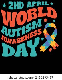 2nd April world autism awareness day t shirt design