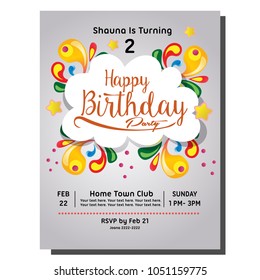 2nd birthday party invitation card