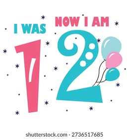 2nd Birthday vector Design, T-shirt Print Design , Eps File